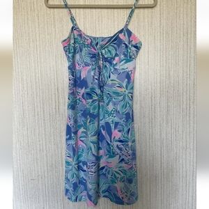 Lilly Pulitzer Size Small Margarete Swimsuit Coverup Dress Blue Ocean Them Fish